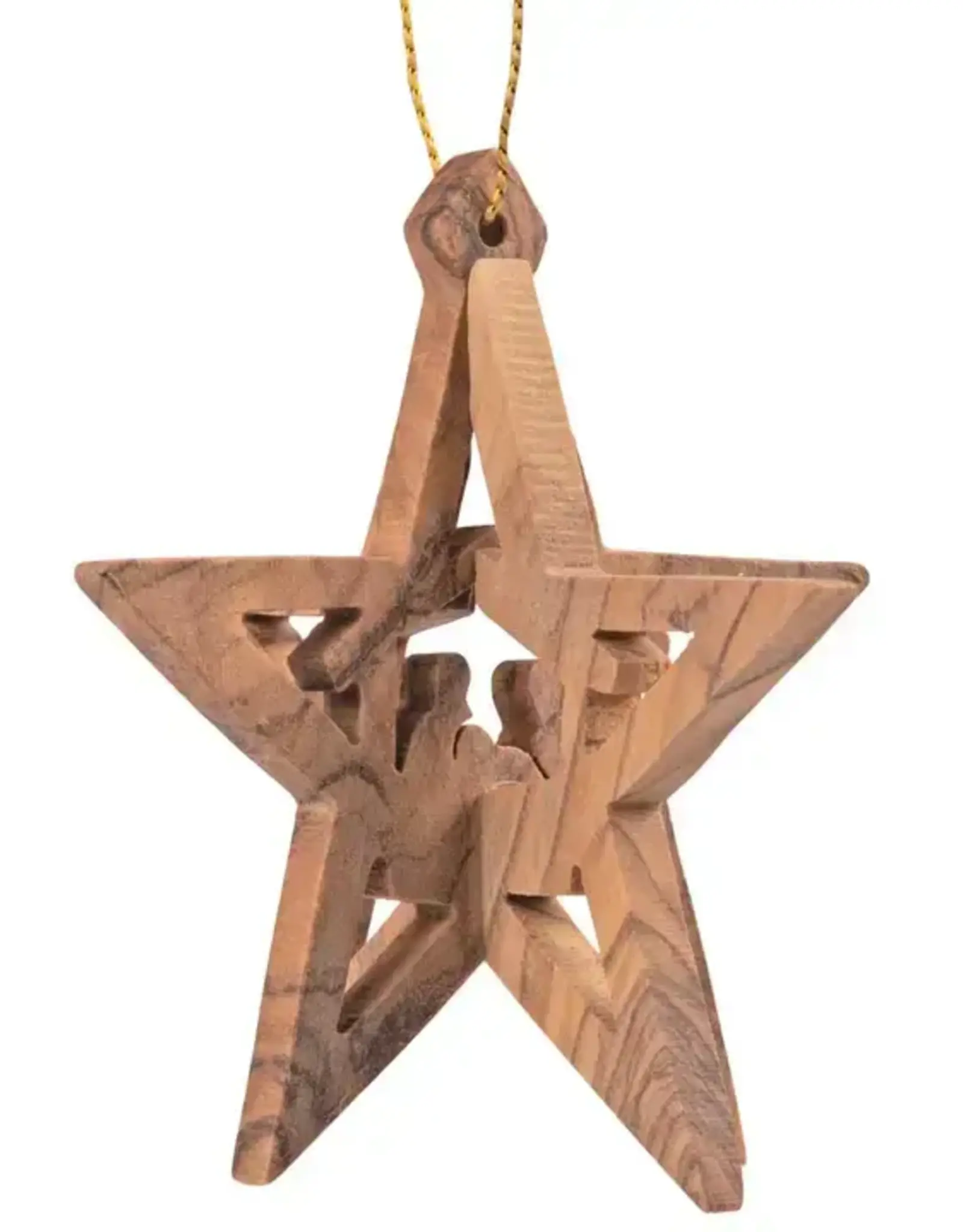 Ten Thousand Villages Olive Wood Star Nativity