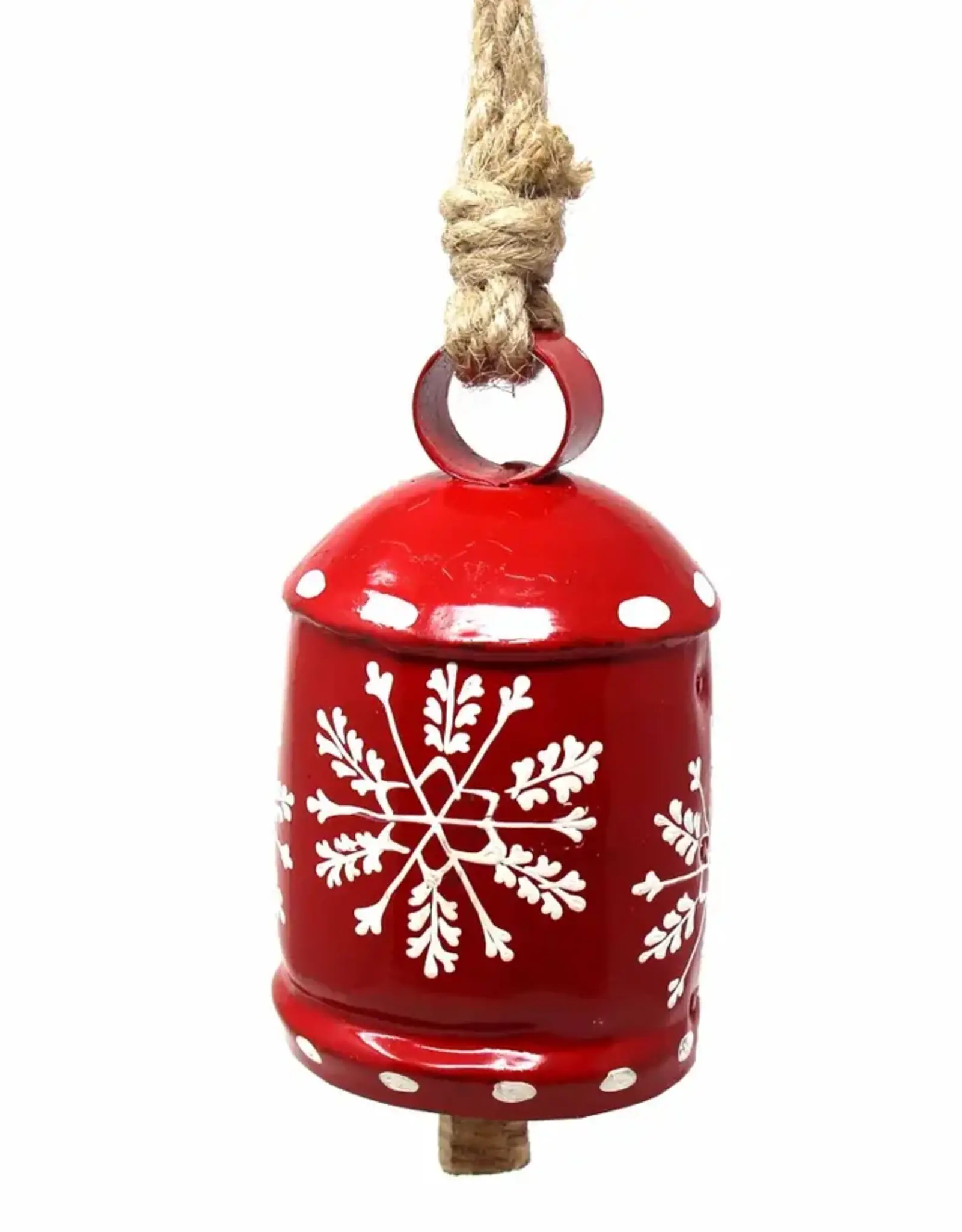 Global Crafts Rustic Snowflake Hanging Bell