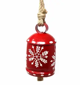Global Crafts Rustic Snowflake Hanging Bell
