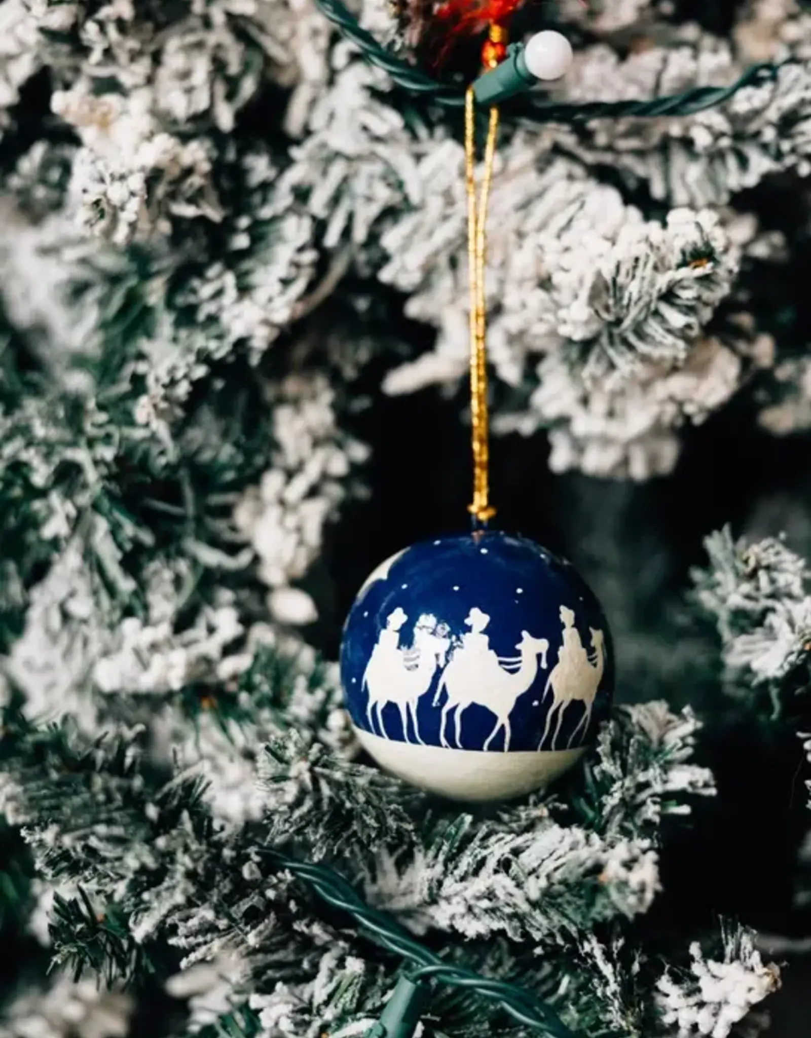 Ten Thousand Villages Three Wisemen Ball Ornament