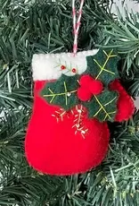 Global Crafts Holly Mitten Ornament