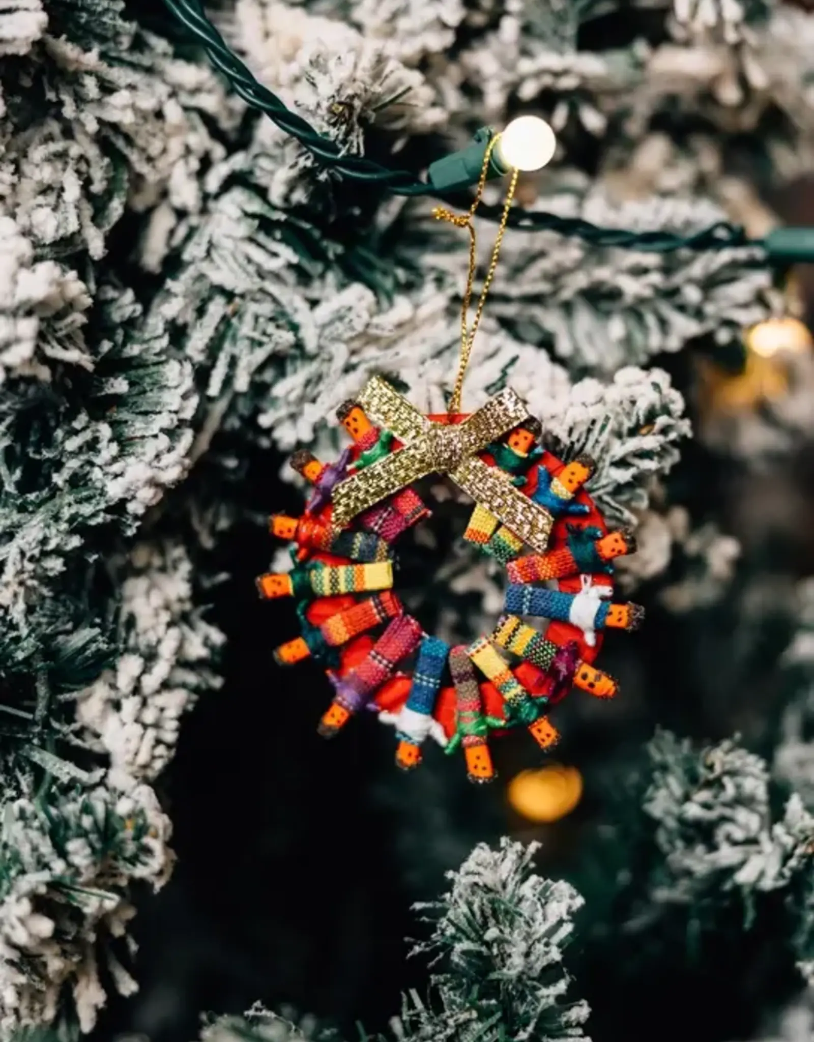 Ten Thousand Villages Around the World Wreath Ornament