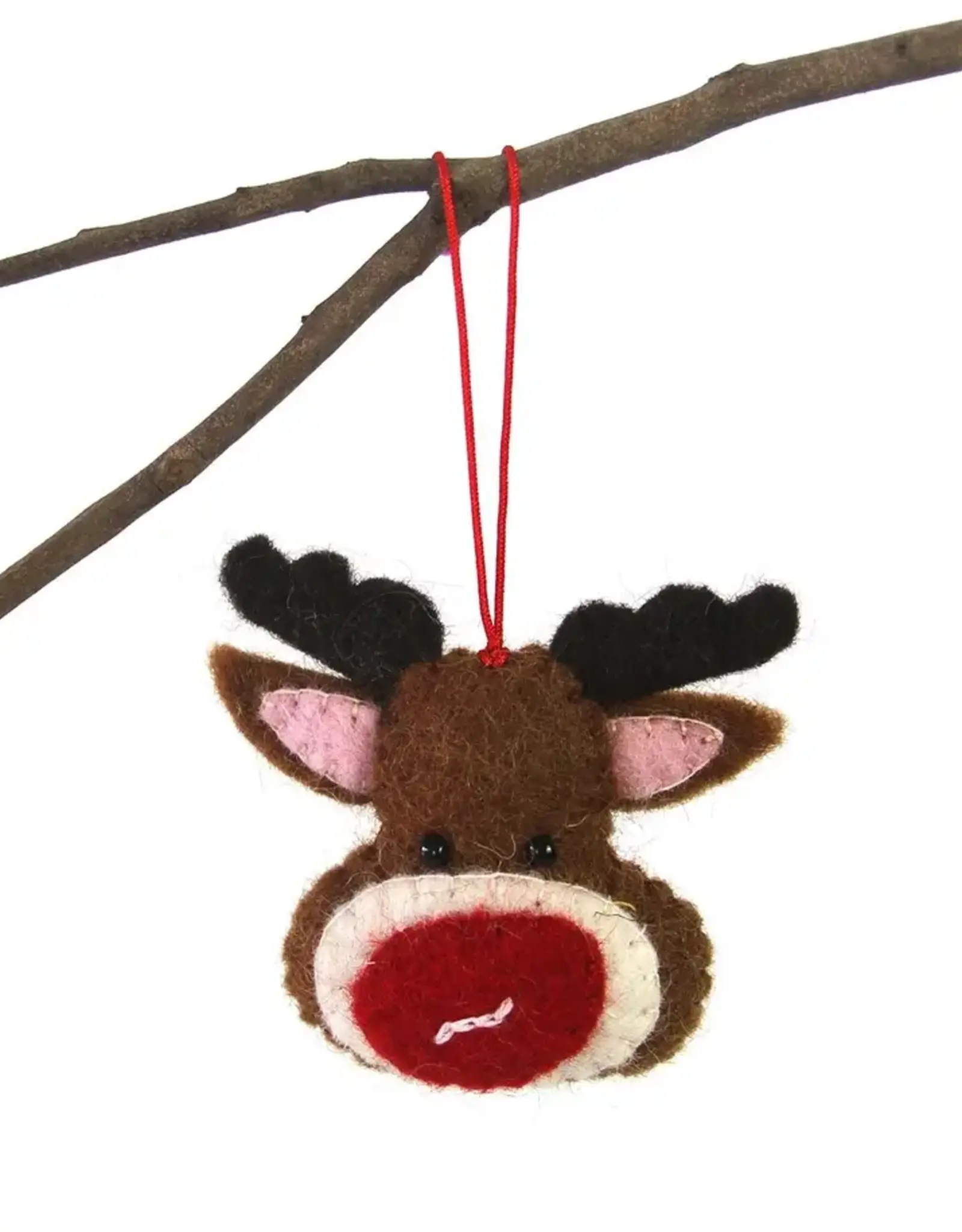 Global Crafts Red Nosed Rudolph Ornament