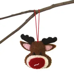 Global Crafts Red Nosed Rudolph Ornament