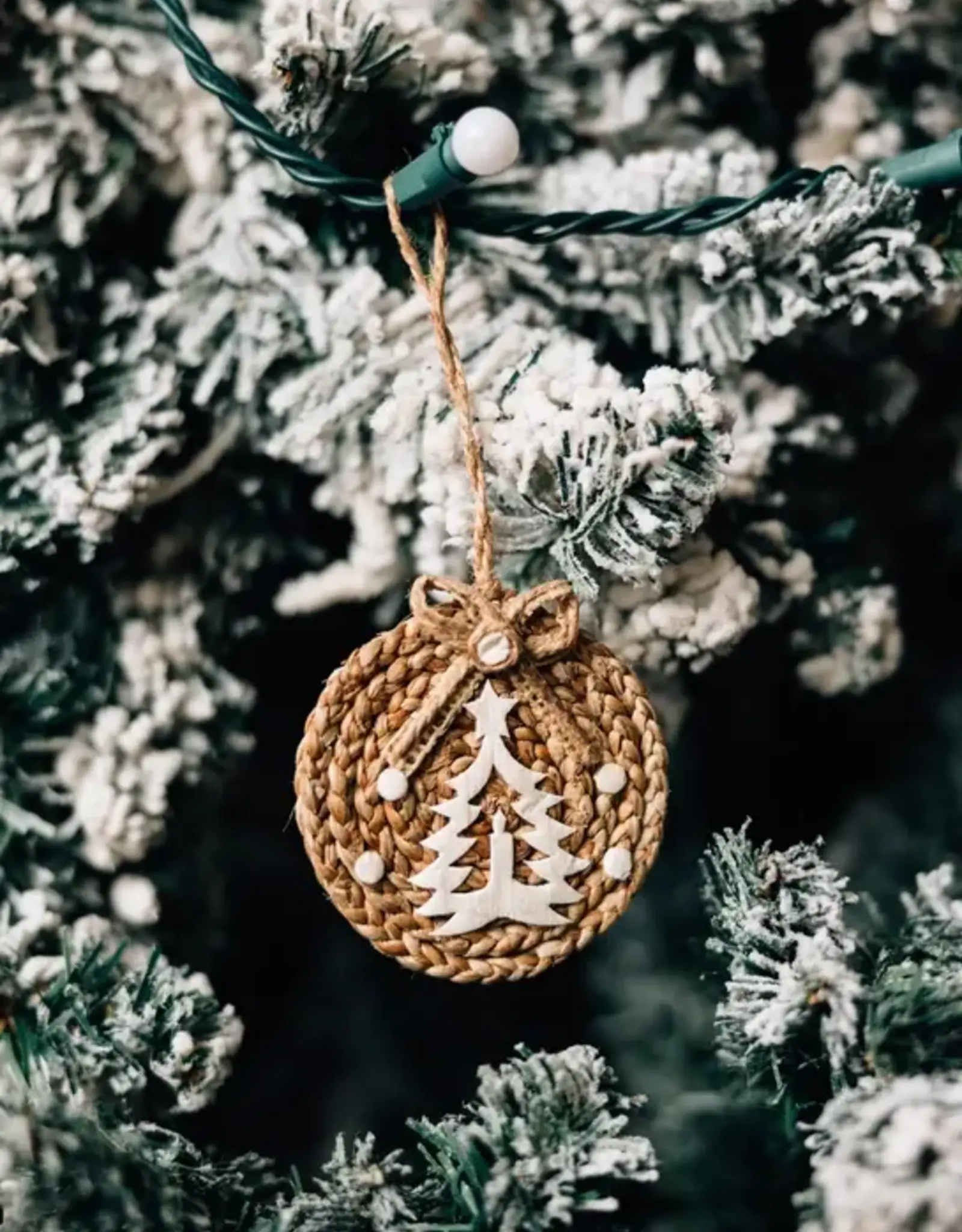 Ten Thousand Villages Snowy Night Tree Ornament