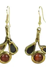Global Crafts Peach Petal Earrings