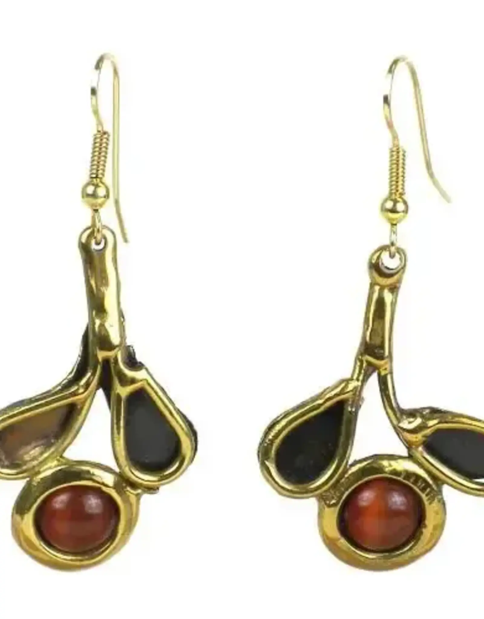 Global Crafts Peach Petal Earrings