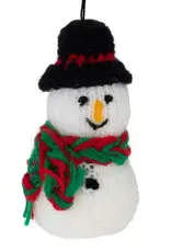 Ten Thousand Villages Yarn Snowman Ornament