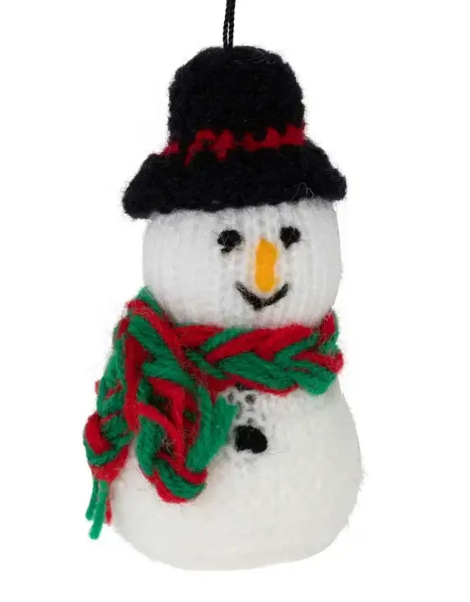 Ten Thousand Villages Yarn Snowman Ornament