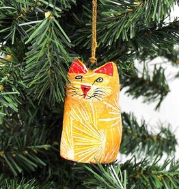 Global Crafts Orange Cat Ornament