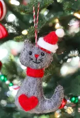 Ornaments 4 Orphans Grey Wool Cat Ornament