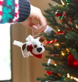 Ornaments 4 Orphans Spotted Wool Dog Ornament