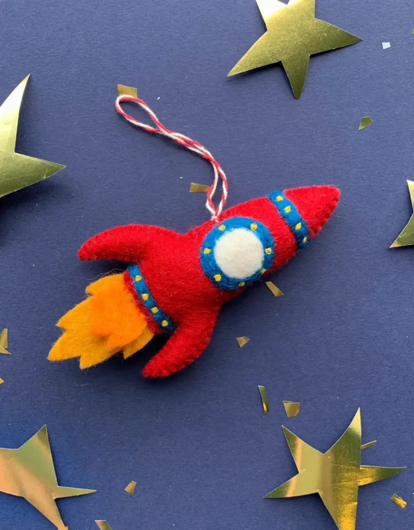 Ornaments 4 Orphans Wool Rocket Ornament