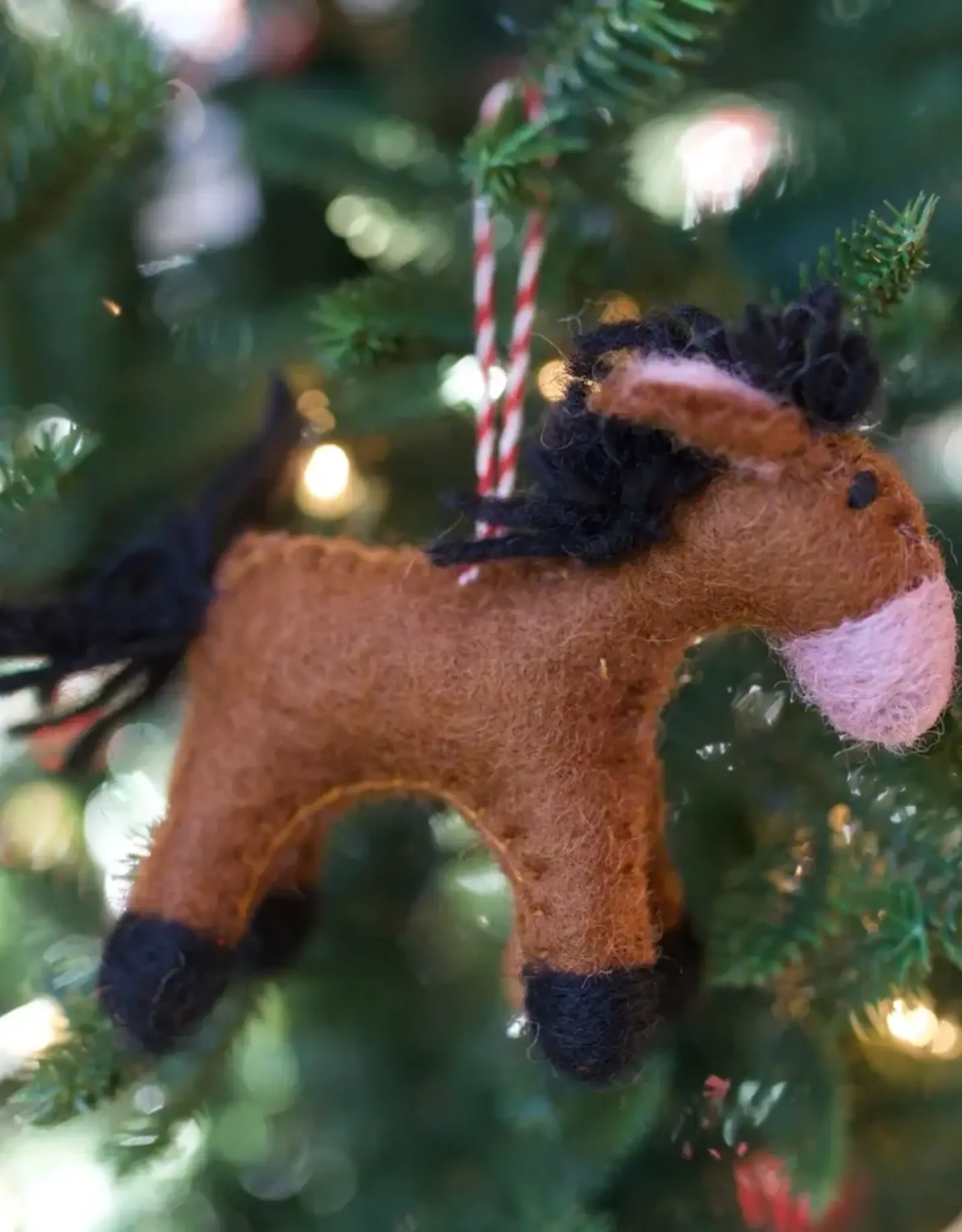 Ornaments 4 Orphans Speedy Wool Horse Ornament