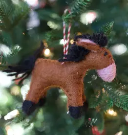 Ornaments 4 Orphans Speedy Wool Horse Ornament