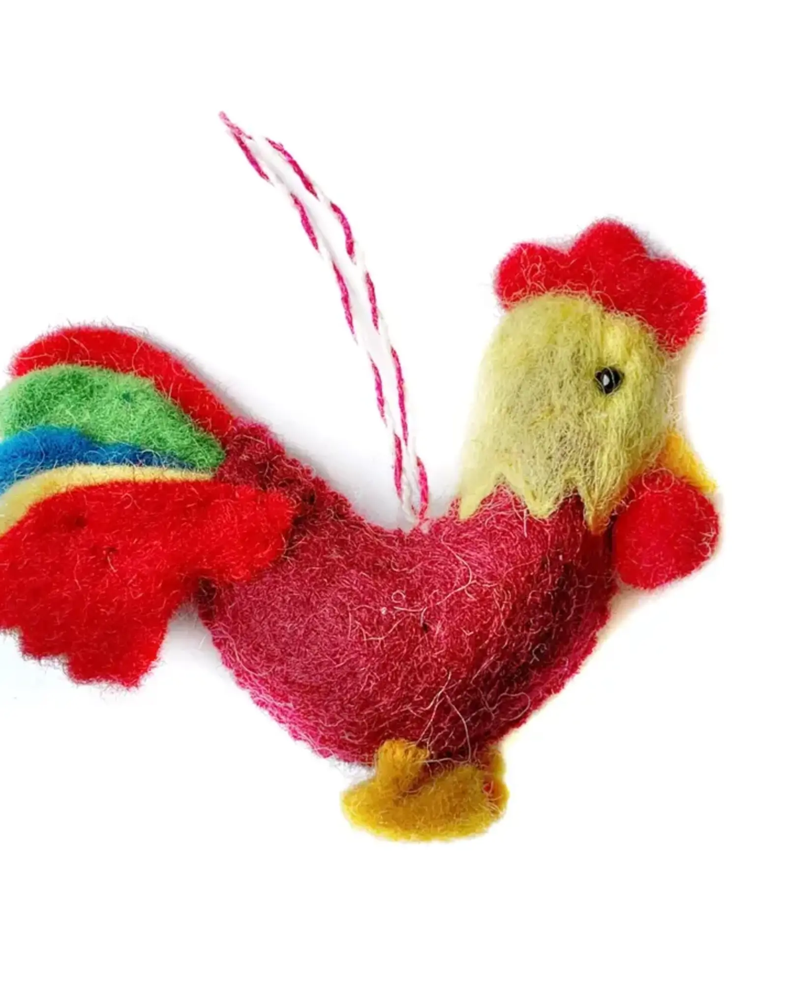 Ornaments 4 Orphans Chipper Wool Rooster Ornament