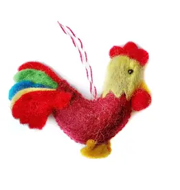 Ornaments 4 Orphans Chipper Wool Rooster Ornament