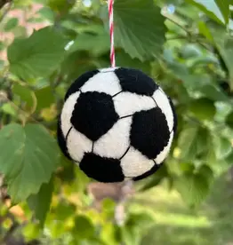 Ornaments 4 Orphans Wool Soccer Ball Ornament