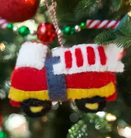Ornaments 4 Orphans Fire Truck Felt Ornament