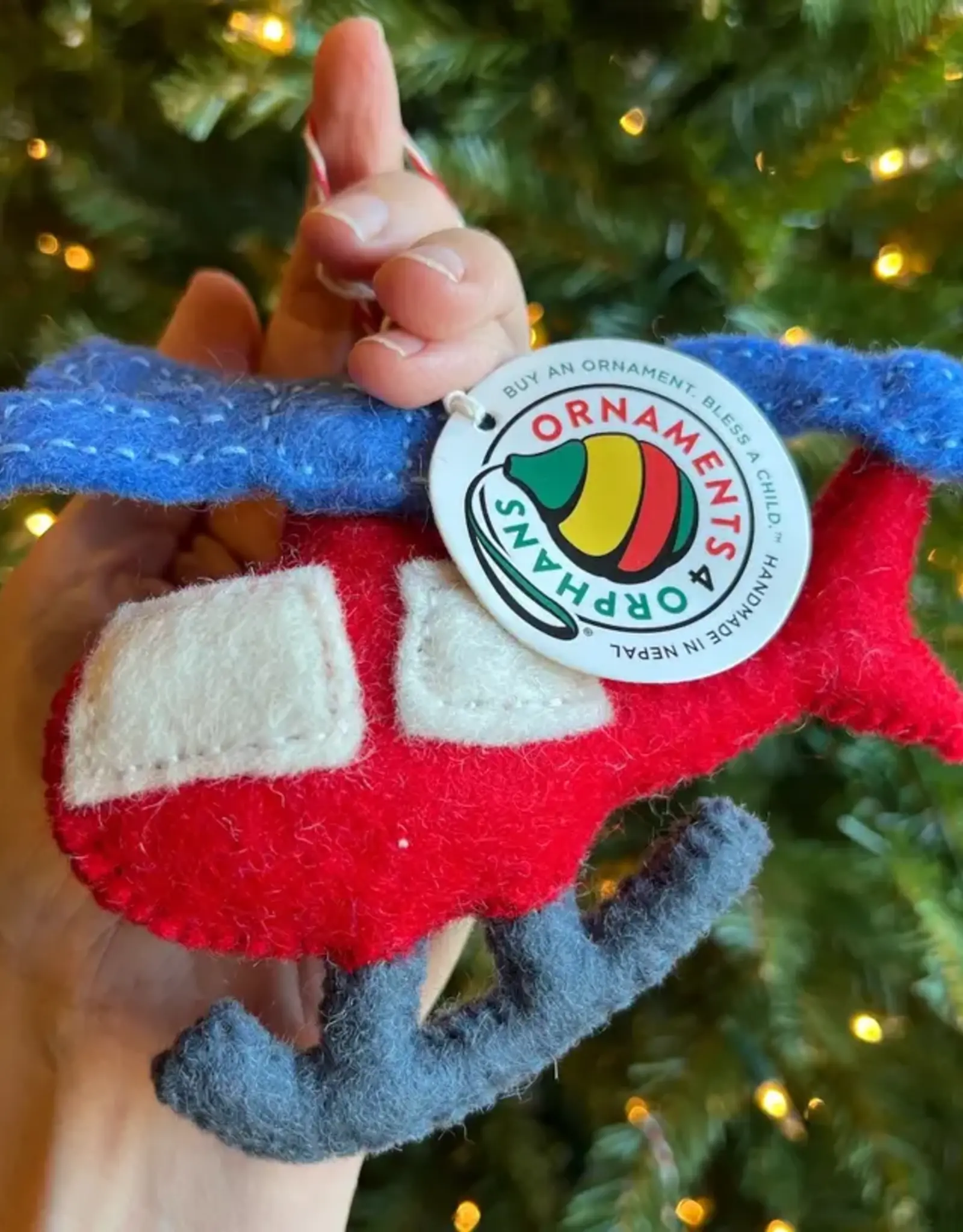 Ornaments 4 Orphans Helicopter Felt Ornament