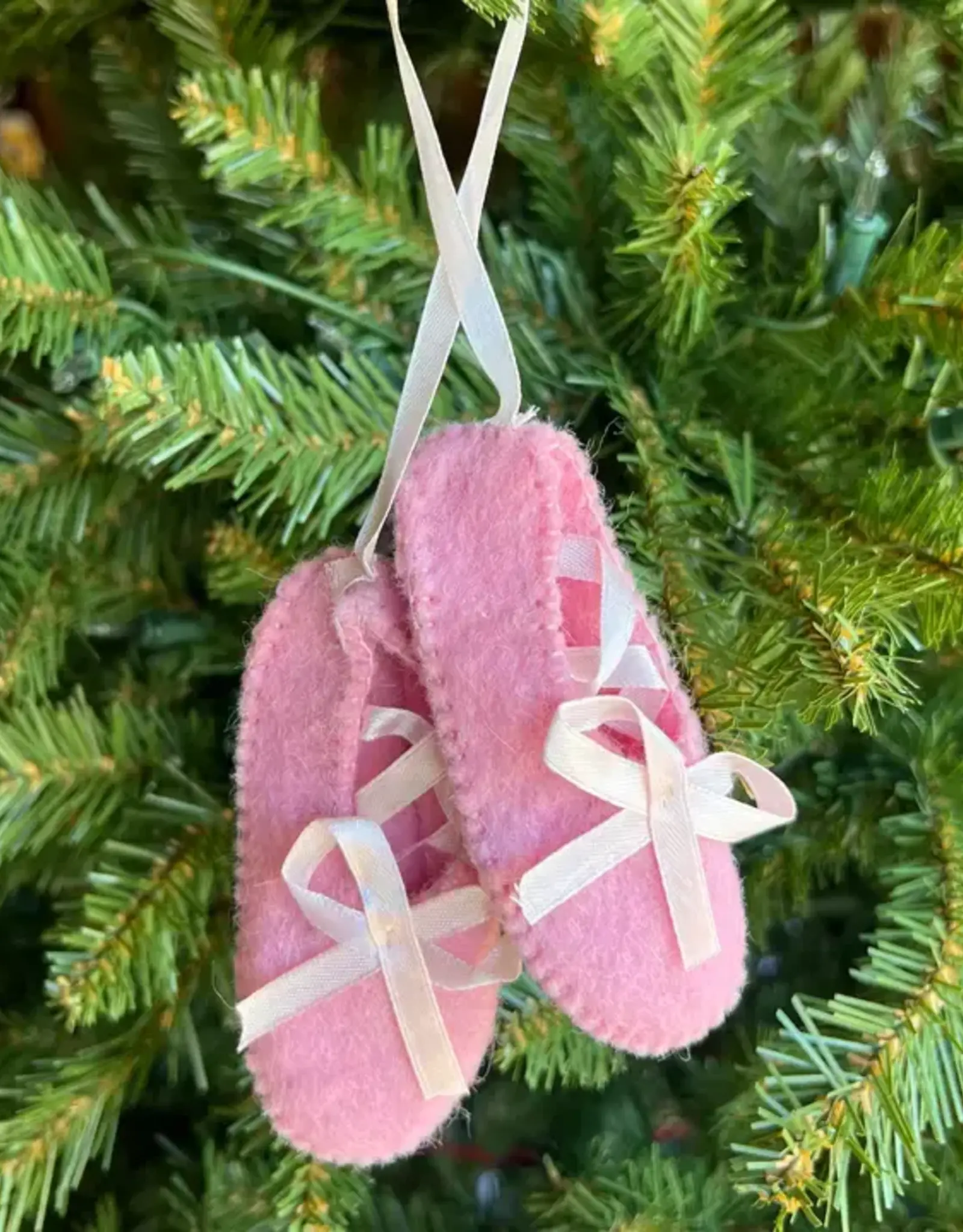 Ornaments 4 Orphans Ballet Slippers Felt Wool Christmas Ornament