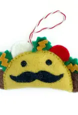 Ornaments 4 Orphans Taco Man Felt Wool Christmas Ornament