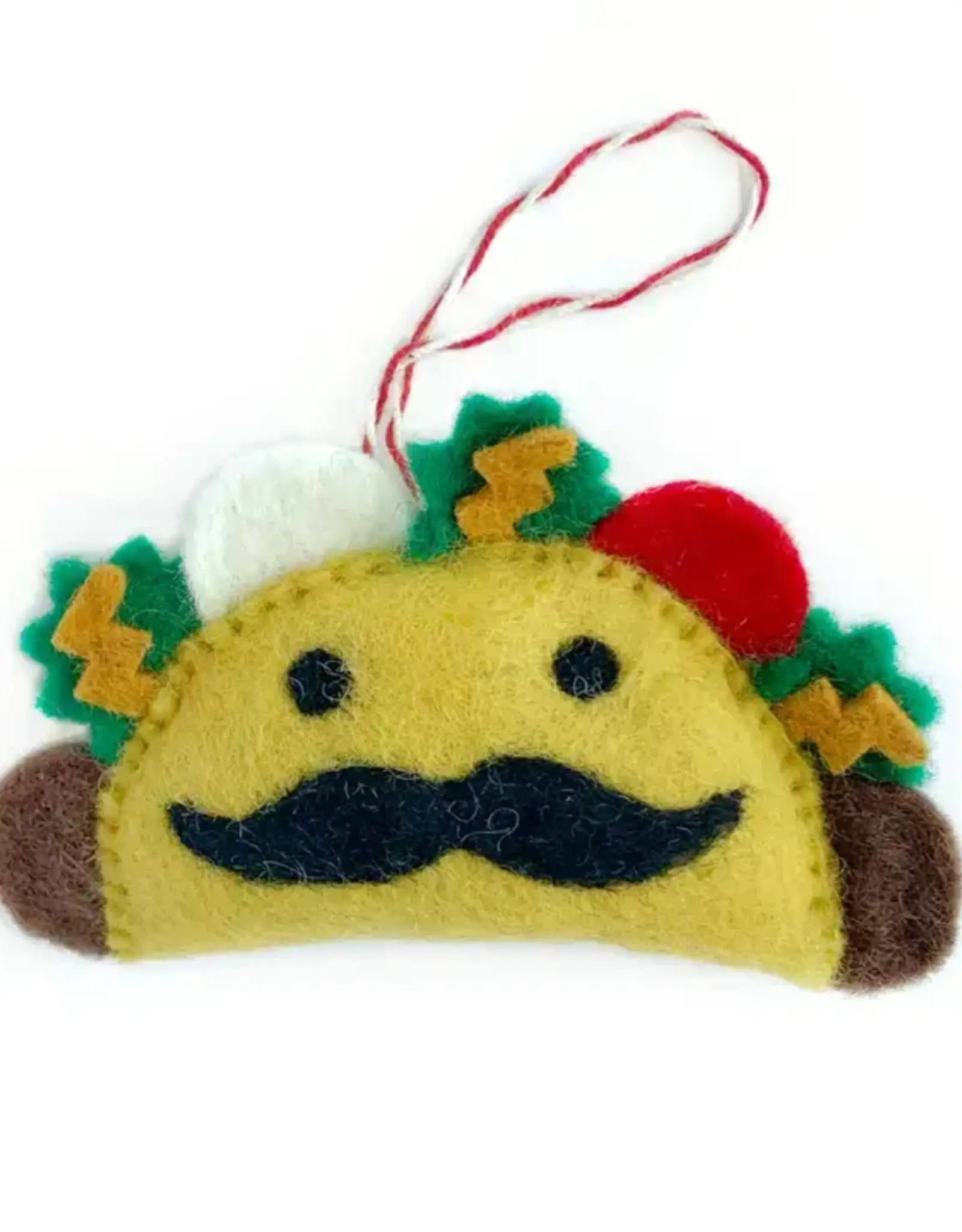 Ornaments 4 Orphans Taco Man Felt Wool Christmas Ornament