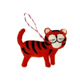Ornaments 4 Orphans Tiger Felt Wool Christmas Ornament