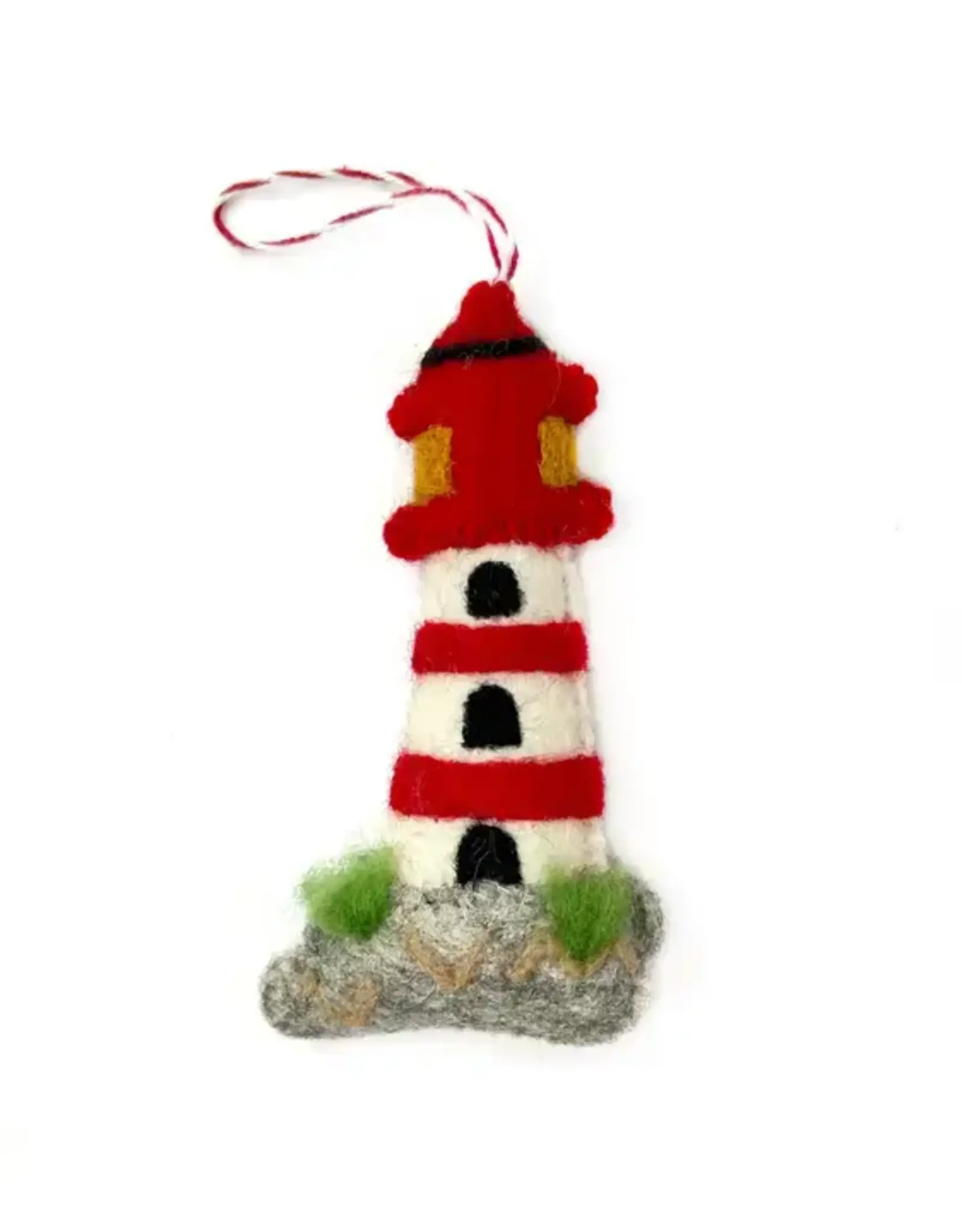Ornaments 4 Orphans Lighthouse Felt Wool Christmas Ornament