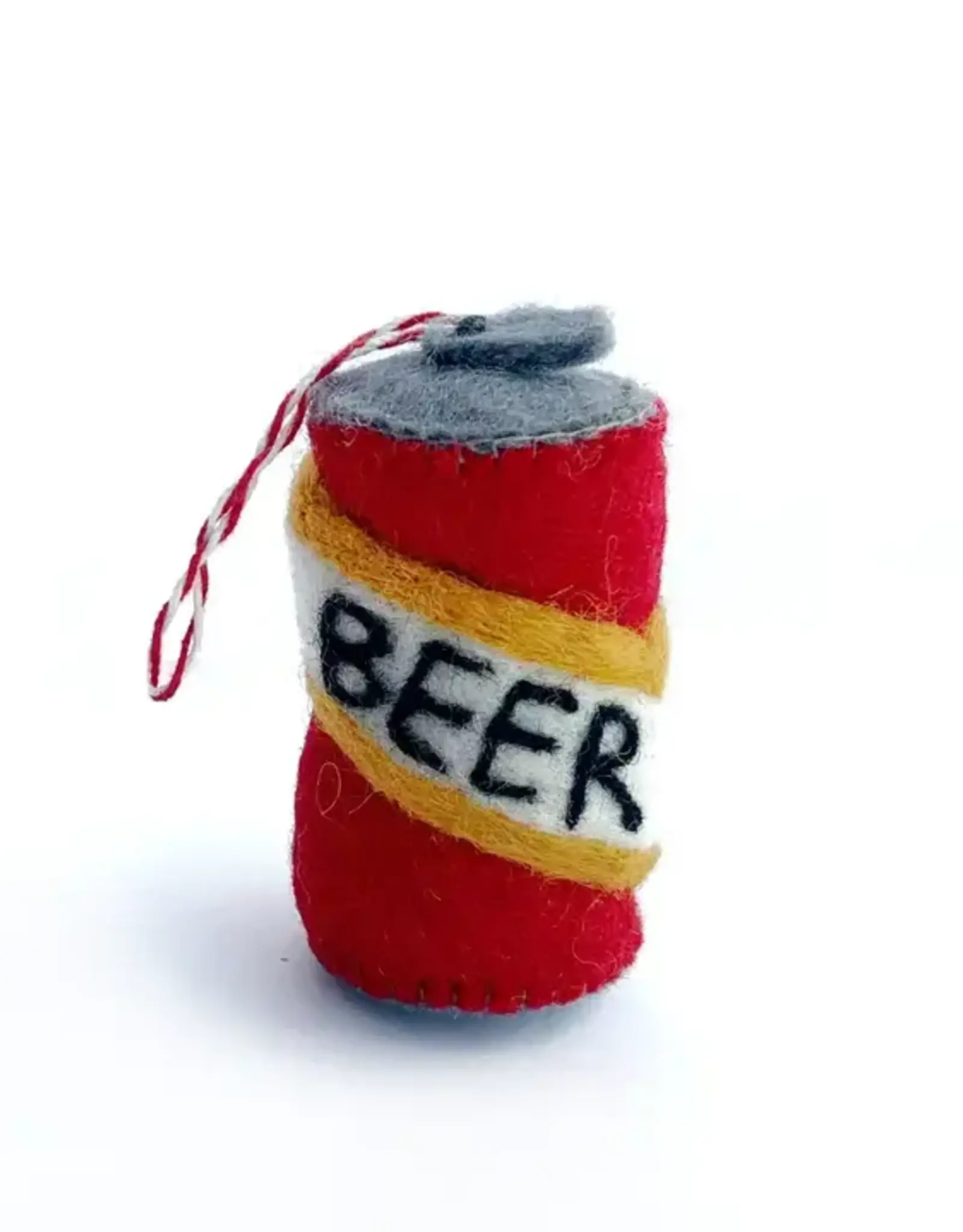 Ornaments 4 Orphans Beer Can Felt Wool Christmas Ornament