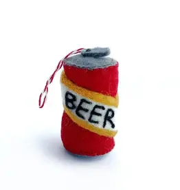 Ornaments 4 Orphans Beer Can Felt Wool Christmas Ornament