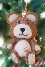 Ornaments 4 Orphans Teddy Bear Felt Wool Christmas Ornament