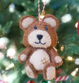 Ornaments 4 Orphans Teddy Bear Felt Wool Christmas Ornament