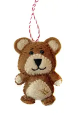 Ornaments 4 Orphans Teddy Bear Felt Wool Christmas Ornament