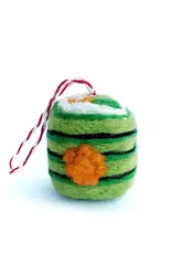 Ornaments 4 Orphans Wasabi Maki Roll Felt Ornament