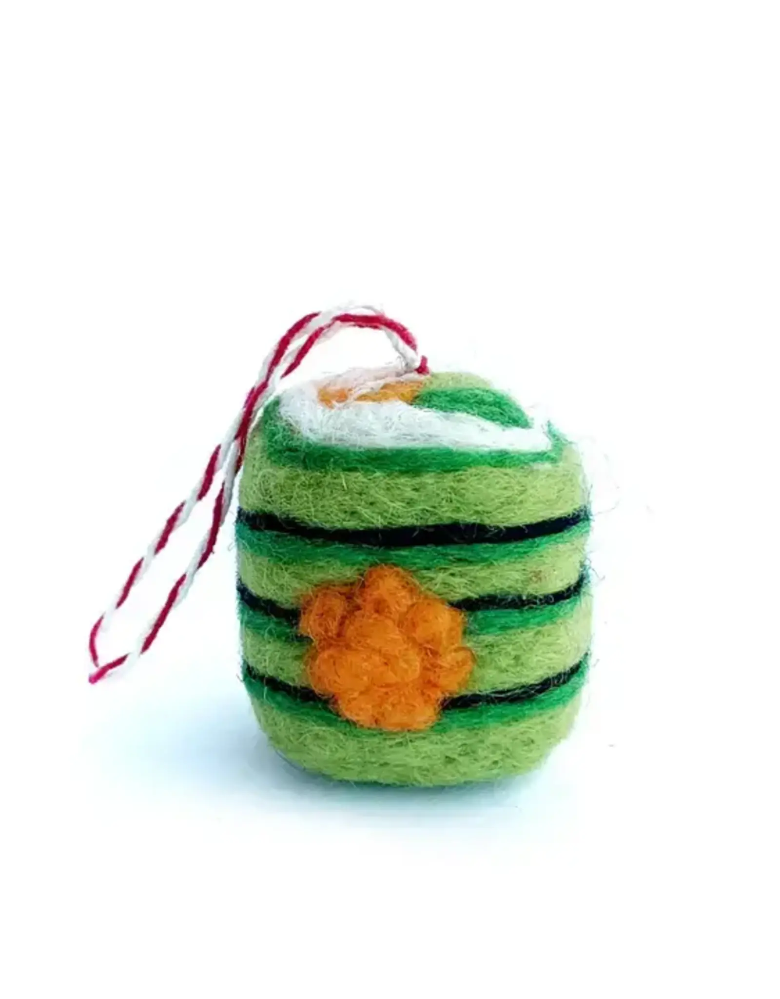 Ornaments 4 Orphans Wasabi Maki Roll Felt Ornament