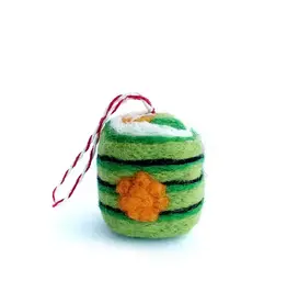 Ornaments 4 Orphans Wasabi Maki Roll Felt Ornament