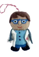 Ornaments 4 Orphans Doctor Felt Wool Christmas Ornament