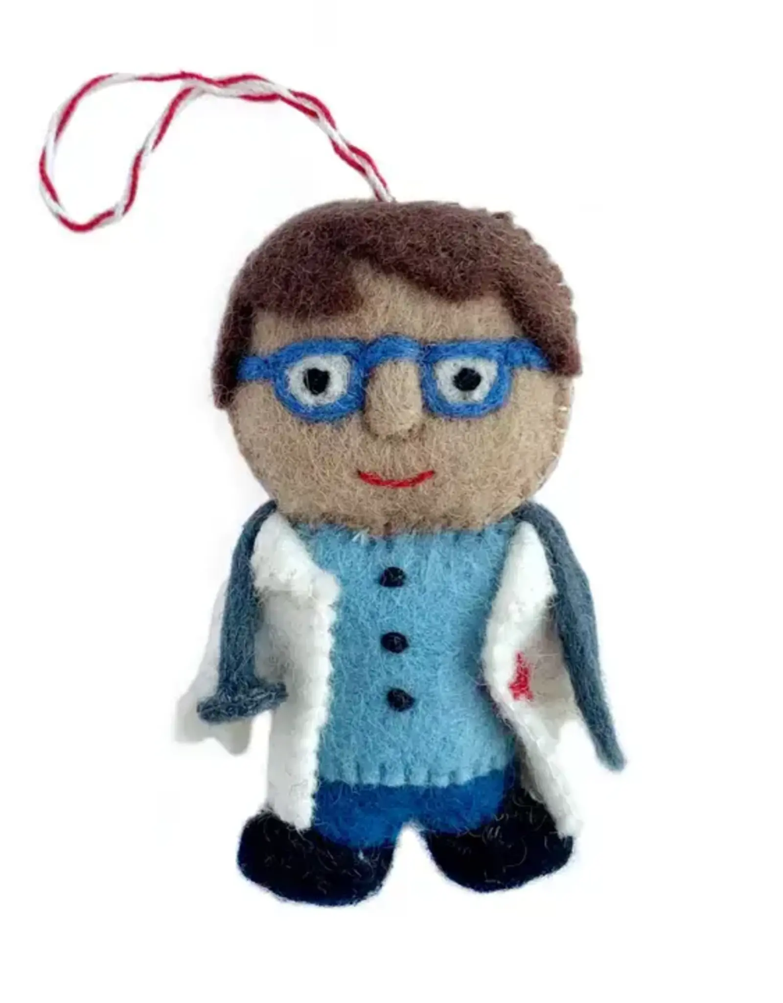Ornaments 4 Orphans Doctor Felt Wool Christmas Ornament