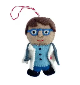 Ornaments 4 Orphans Doctor Felt Wool Christmas Ornament