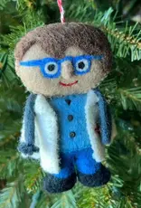 Ornaments 4 Orphans Doctor Felt Wool Christmas Ornament
