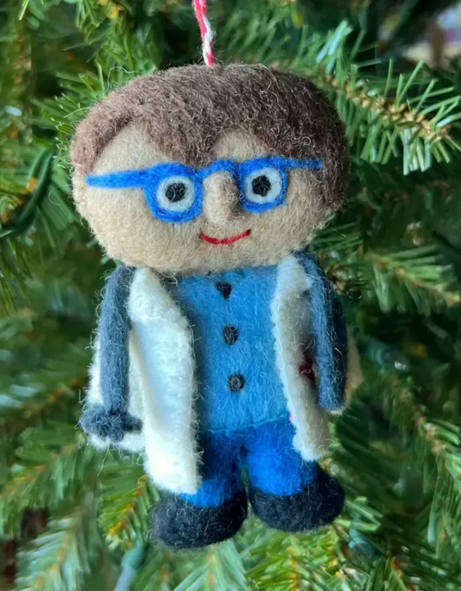 Ornaments 4 Orphans Doctor Felt Wool Christmas Ornament