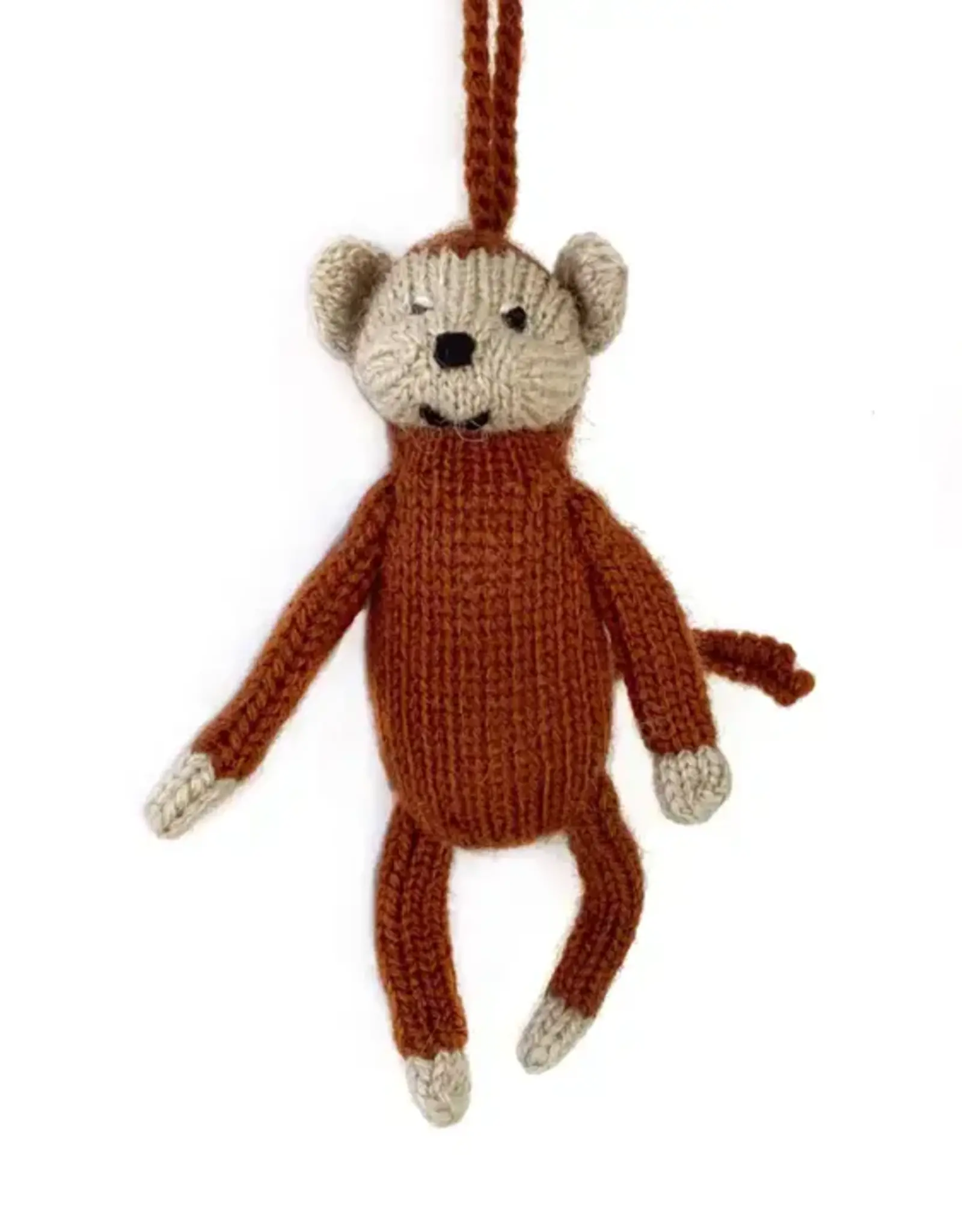 Ornaments 4 Orphans Monkey Knit Wool Christmas Ornament