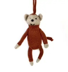 Ornaments 4 Orphans Monkey Knit Wool Christmas Ornament