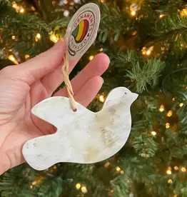 Ornaments 4 Orphans Dove Cow Horn Christmas Ornament
