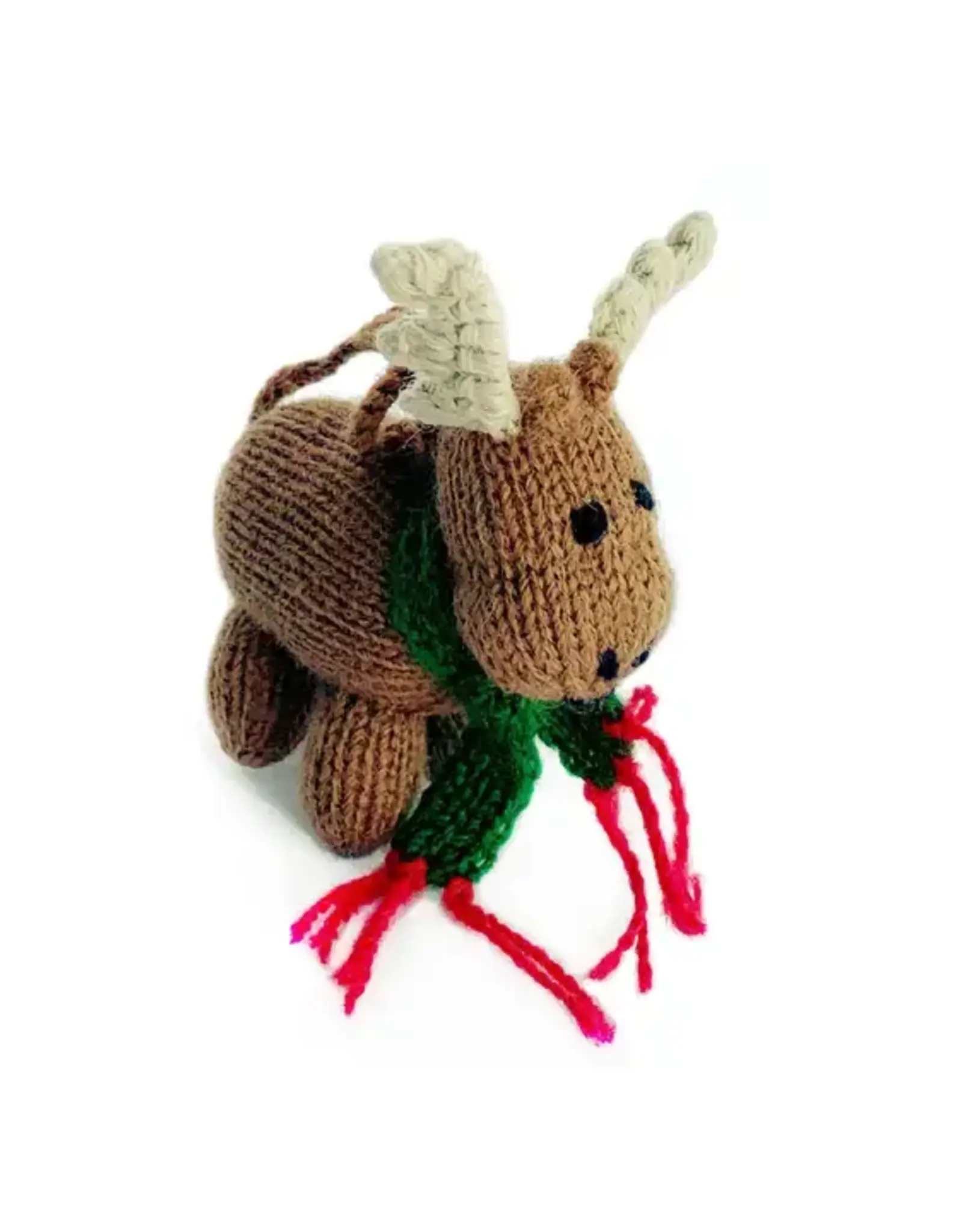 Ornaments 4 Orphans Moose Ornament, Knit Wool