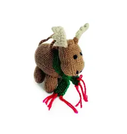 Ornaments 4 Orphans Moose Ornament, Knit Wool