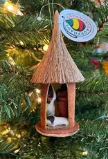 Ornaments 4 Orphans Bark Cloth Nativity Hut Ornament