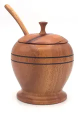 Women of the Cloud Forest Tropical Hardwood Sugar Bowl with Spoon and Lid