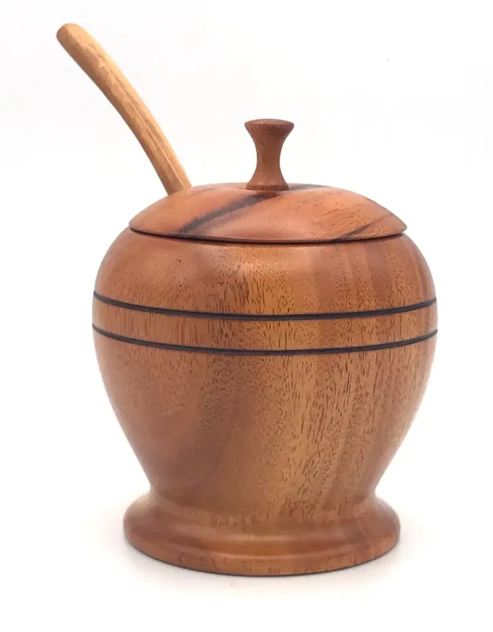 Women of the Cloud Forest Tropical Hardwood Sugar Bowl with Spoon and Lid